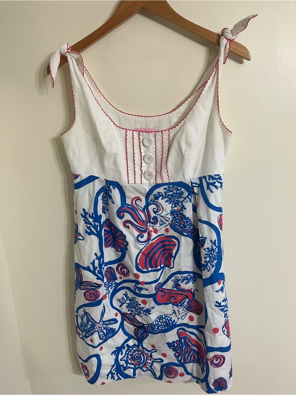 Lilly Pulitzer tank dress size 6 blue pink mermaid